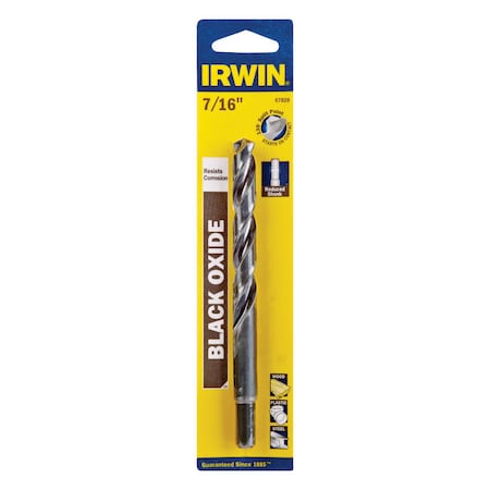 Irwin DRILL BIT 7/16 in BLK OXIDE 67828